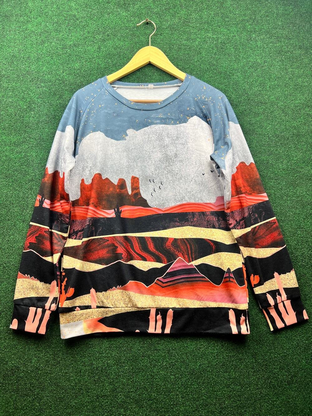 Southwest Desert Landscape Graphic Sweatshirt – Size Small